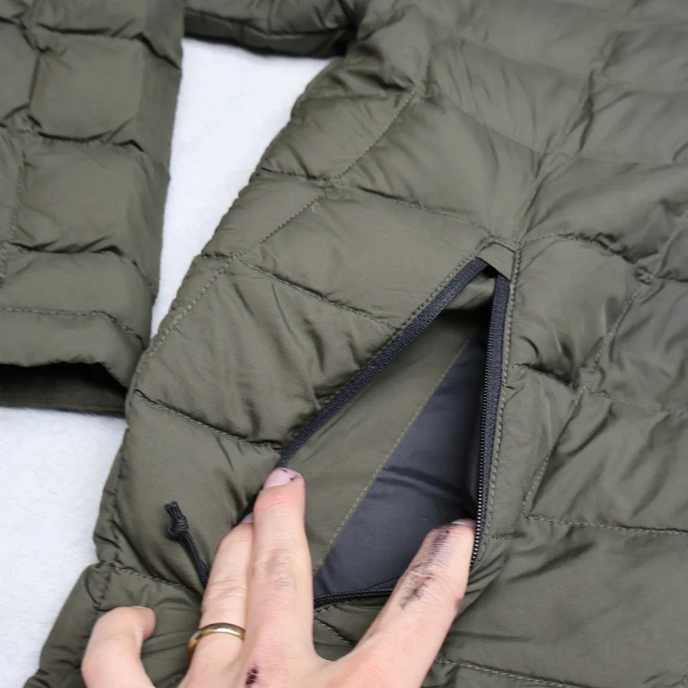 North Face Down‎ Jacket Mens Large Green Ravenwood 550 Fill Light Quilted Puffer
